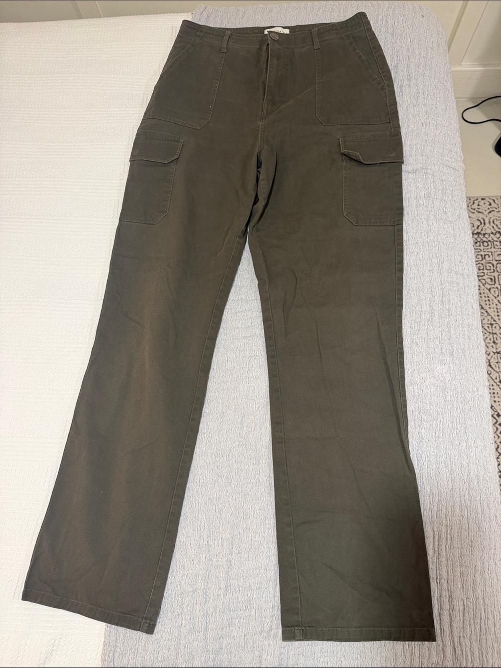 Olive Green Women's Cargo Trousers